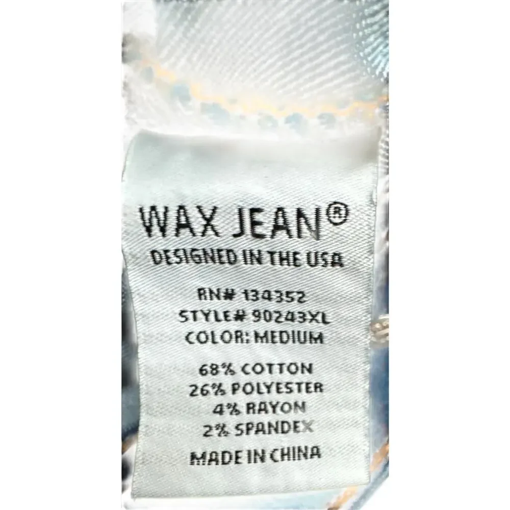Wax Jean Classic Blue Denim Jacket Button Front Trucker Style XL - Picture 8 of 9